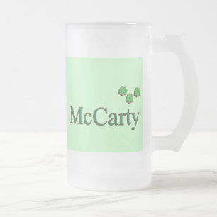 McCarty Family Frosted Glass Beer Mug