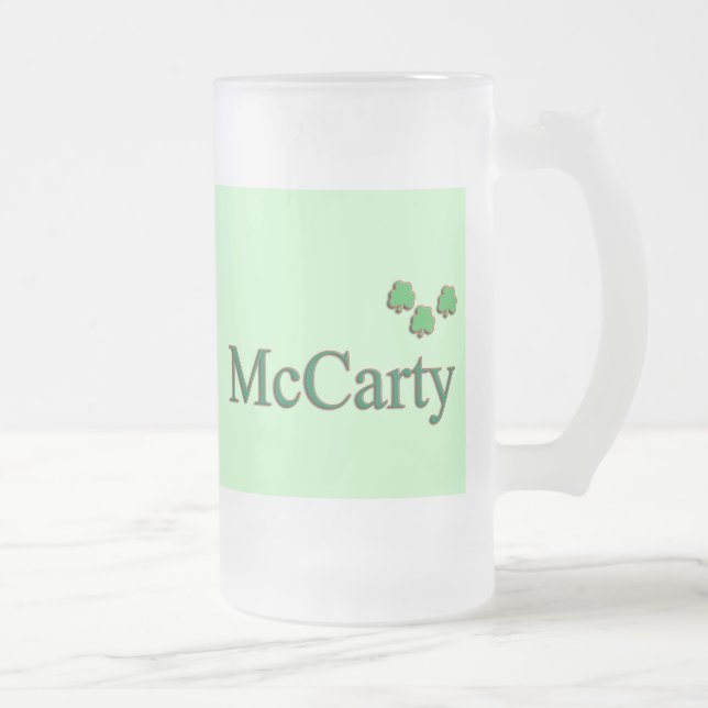 McCarty Family Frosted Glass Beer Mug (Right)