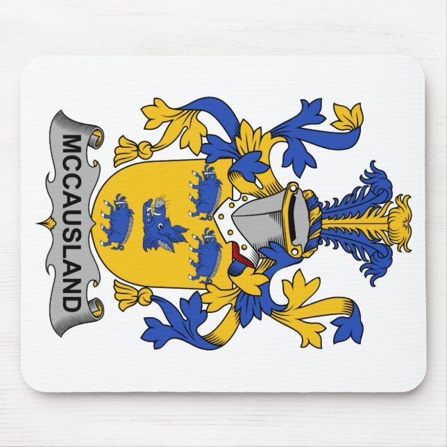 McCausland Family Crest Mouse Mat (Front)