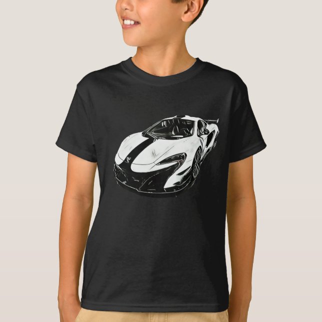 McClaren Supercar Sketch Drawing T-Shirt (Front)