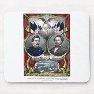 McClellan and Pendleton Campaign Poster Mouse Mat