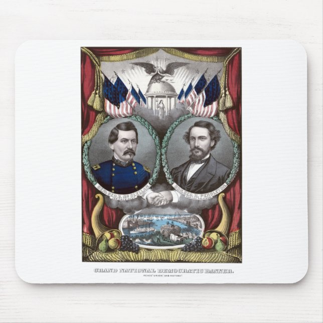 McClellan and Pendleton Campaign Poster Mouse Mat (Front)