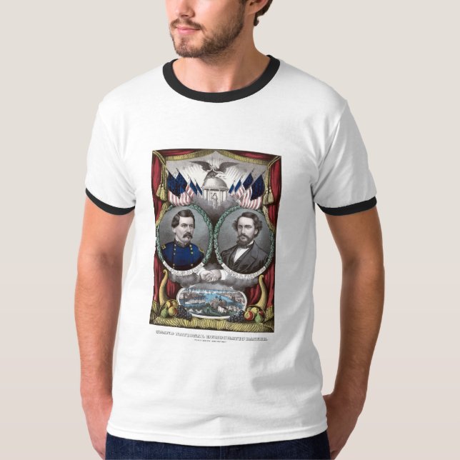 McClellan and Pendleton Campaign Poster T-Shirt (Front)
