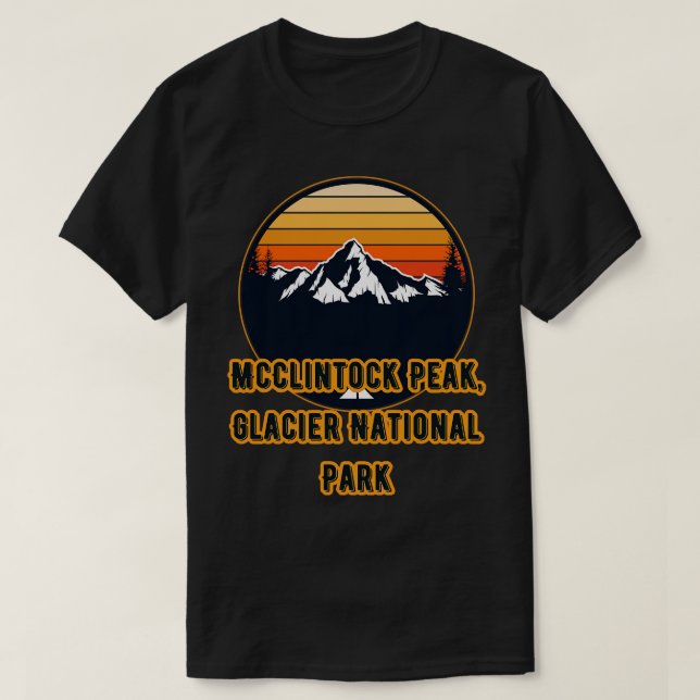McClintock Peak Glacier National Park T-Shirt (Design Front)