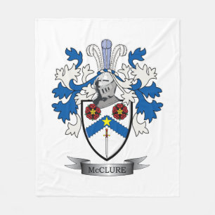McClure Family Crest Coat of Arms Fleece Blanket