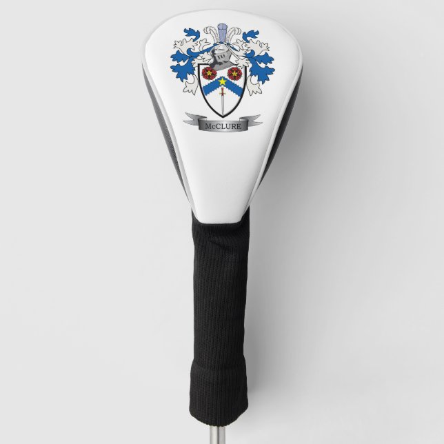 McClure Family Crest Coat of Arms Golf Head Cover (Front)