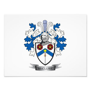 McClure Family Crest Coat of Arms Photo Print