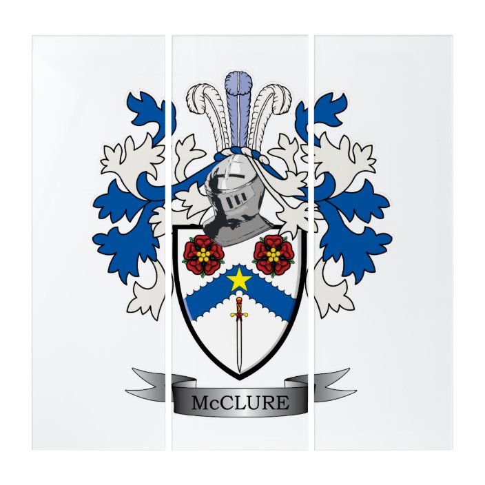 McClure Family Crest Coat of Arms Triptych Zazzle.co.uk
