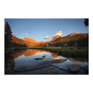 McClure Meadow Sunset Alpenglow - John Muir Trail Photo Print