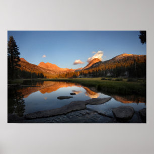 McClure Meadow Sunset Alpenglow - John Muir Trail Poster