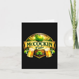 Mccockin cider mccain funny st patrick’s day humou card