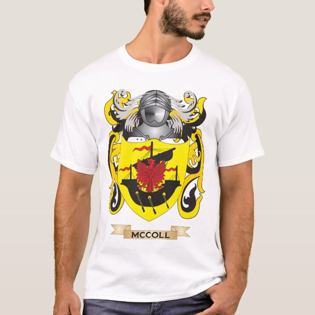 McColl Coat of Arms (Family Crest) T-Shirt (Front)