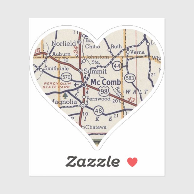 McComb MS Vintage Map (Sheet)