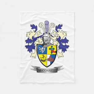 McConnell Family Crest Coat of Arms Fleece Blanket