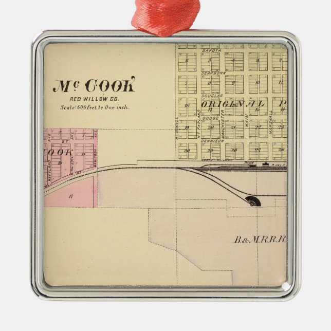 McCook, Nebraska Metal Tree Decoration (Front)