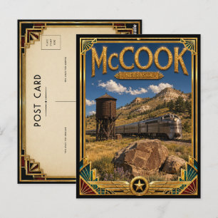 McCook Nebraska Vintage Art Deco Golden Age Postcard