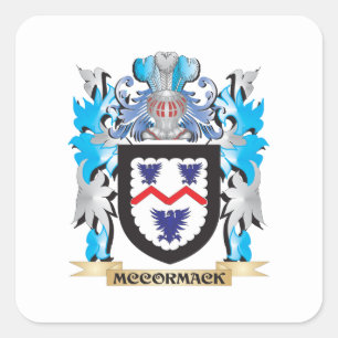 Mccormack Coat of Arms - Family Crest Square Sticker