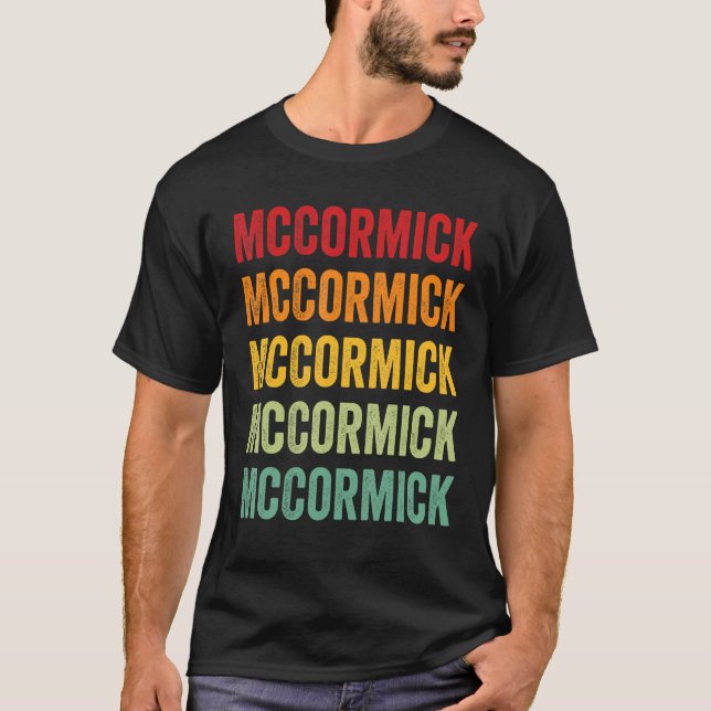 McCormick County South Carolina Rainbow Text Desig T-Shirt (Front)