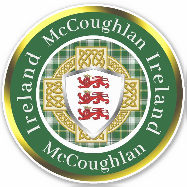McCoughlan Shield & Celtic Cross Personalised (Front)
