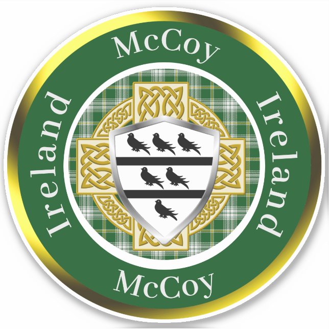 McCoy Shield & Celtic Cross Personalised (Front)