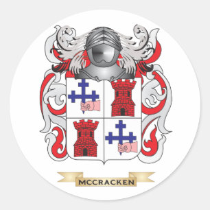 McCracken Coat of Arms (Family Crest) Classic Round Sticker