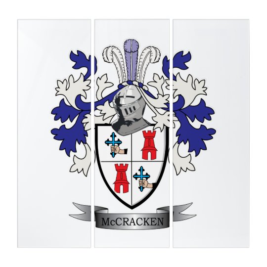 mccracken-family-crest-coat-of-arms-triptych-zazzle-co-uk