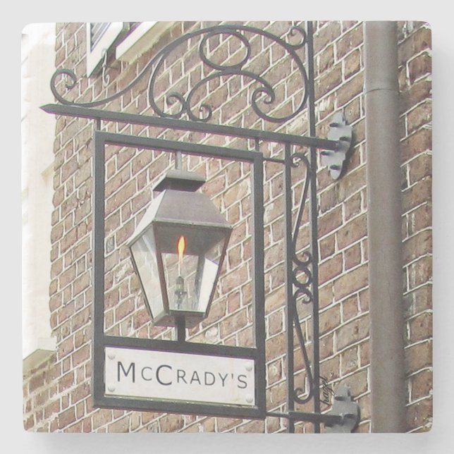 McCrady's Restaurant Charleston, SC. Marble Stone Stone Coaster (Front)