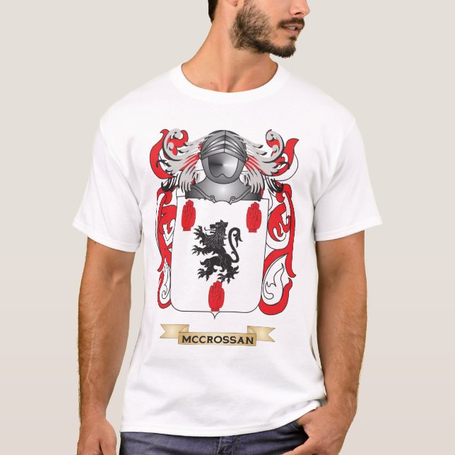 McCrossan Coat of Arms (Family Crest) T-Shirt (Front)