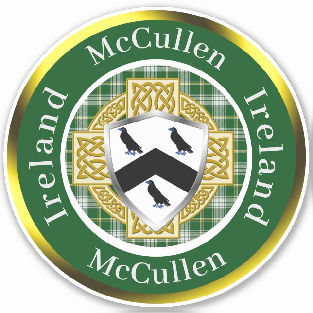 McCullen Shield & Celtic Cross Personalised (Front)