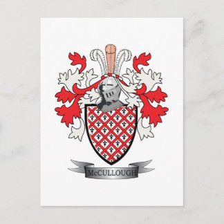 McCullough Family Crest Coat of Arms Postcard