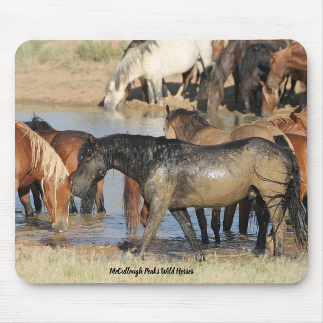McCullough Peaks Wild Horses Mouse Mat (Front)