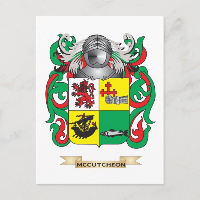 McCutcheon Coat of Arms (Family Crest) Postcard (Front)