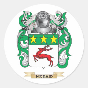 McDaid Coat of Arms (Family Crest) Classic Round Sticker