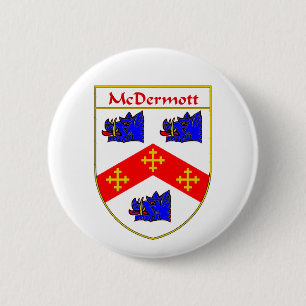 McDermott Coat of Arms/Family Crest 6 Cm Round Badge