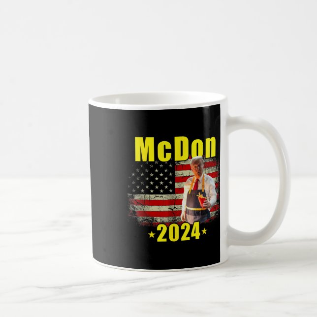 Mcdon 2024 Funny Donald Trump French Fry Cooking F Coffee Mug (Right)