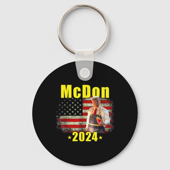 Mcdon Funny Donald Trump French Fry Cooking Fries  Key Ring (Front)