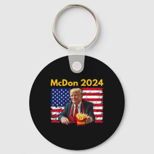 Mcdon Funny Donald Trump French Fry Cooking Fries Key Ring