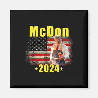 Mcdon Funny Donald Trump French Fry Cooking Fries  Magnet