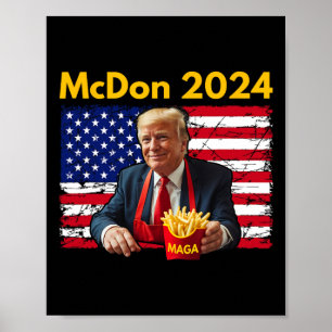 Mcdon Funny Donald Trump French Fry Cooking Fries Poster