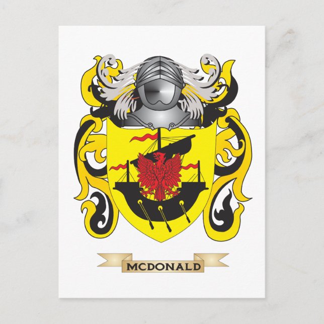 McDonald Coat of Arms (Family Crest) Postcard (Front)