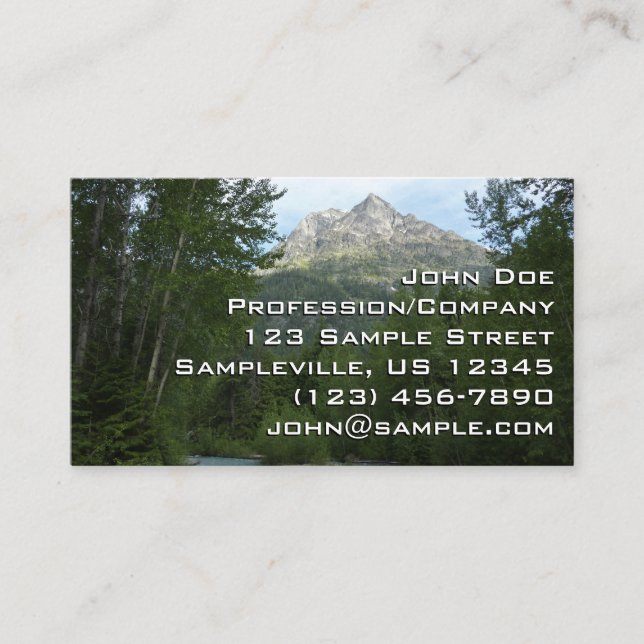 McDonald Creek at Glacier National Park Business Card (Front)