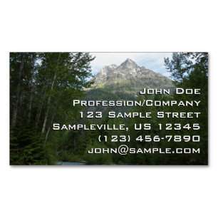 McDonald Creek at Glacier National Park Magnetic Business Card