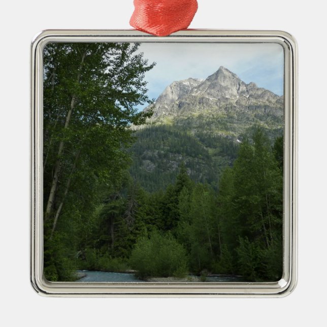 McDonald Creek at Glacier National Park Metal Tree Decoration (Front)