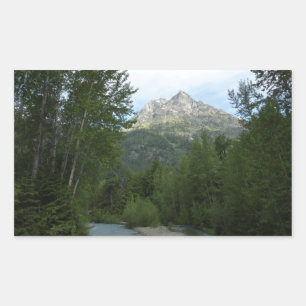 McDonald Creek at Glacier National Park Rectangular Sticker