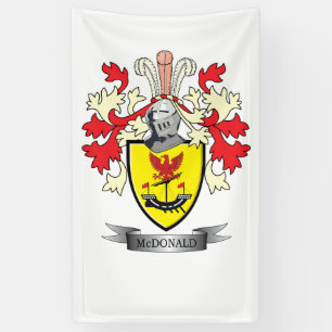McDonald Family Crest Coat of Arms Banner