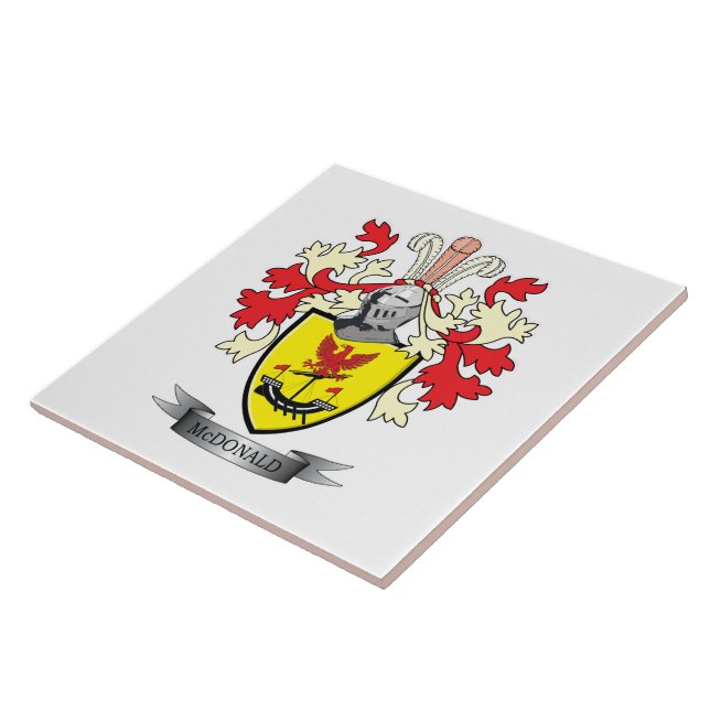 McDonald Family Crest Coat of Arms Tile (Side)