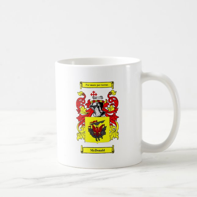 McDonald (Scottish) Coat of Arms Coffee Mug (Right)