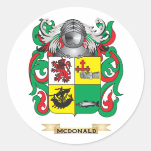 McDonald-(Slate) Coat of Arms (Family Crest) Classic Round Sticker