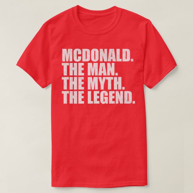 McdonaldMcdonald Family name Mcdonald last Name Mc T-Shirt (Design Front)