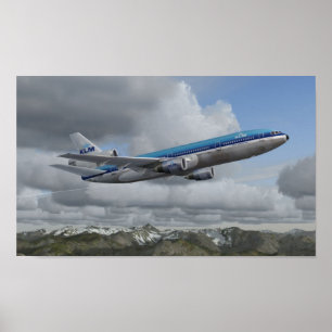 McDonnell Douglas DC-10 KLM Royal Dutch Airlines Poster